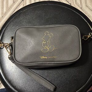 Disney Gray and Gold Mickey Mouse Wristlet